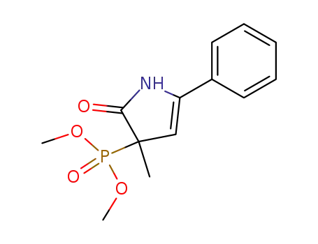 Molecular Structure of 141062-23-9 (Phosphonic acid, (2,3-dihydro-3-methyl-2-oxo-5-phenyl-1H-pyrrol-3-yl)-,
dimethyl ester)