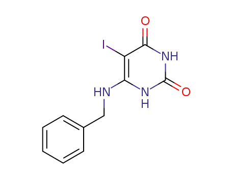 5-iodo-6-(benzylamino)uracil