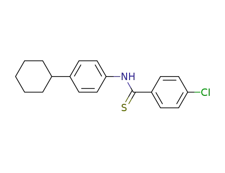 Molecular Structure of 147701-88-0 (4-chloro-N-(4-cyclohexylphenyl)benzenecarbothioamide)