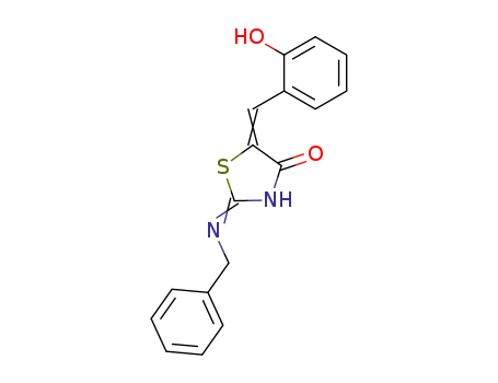5-(2-hydroxyphenylmethylene)-2-benzylimino-4-oxothiazolidine