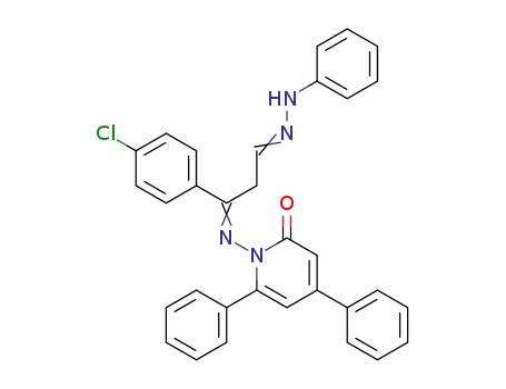 1-[1-(4-Chloro-phenyl)-3-(phenyl-hydrazono)-prop-(E)-ylideneamino]-4,6-diphenyl-1H-pyridin-2-one