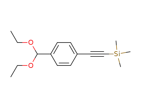 Molecular Structure of 83859-73-8 (<p-(diethoxymethyl)phenylethynyl>trimethylsilane)