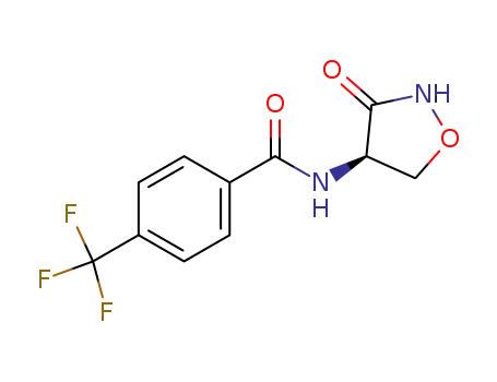 Molecular Structure of 144533-26-6 (Benzamide, N-(3-oxo-4-isoxazolidinyl)-4-(trifluoromethyl)-, (R)-)