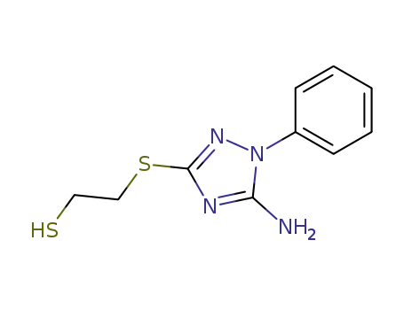 Molecular Structure of 150366-91-9 (5-amino-3-(2-mercaptoethylthio)-1-phenyl-1,2,4-triazole)