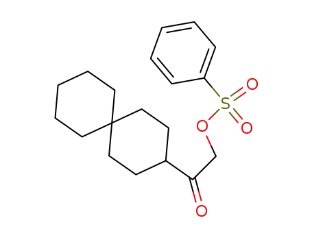 Molecular Structure of 92117-53-8 (Ethanone, 2-[(phenylsulfonyl)oxy]-1-spiro[5.5]undec-3-yl-)