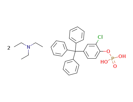 Phosphoric acid mono-(2-chloro-4-trityl-phenyl) ester; compound with triethyl-amine