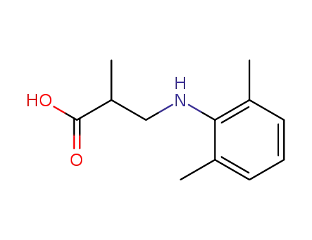 Molecular Structure of 141033-03-6 (Propanoic acid, 3-[(2,6-dimethylphenyl)amino]-2-methyl-)