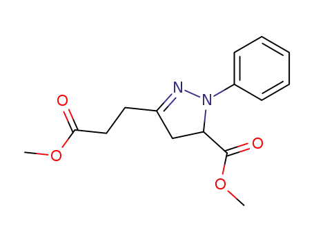 3-(5-Methoxycarbonyl-1-phenyl-2-pyrazolin-3-yl)propionsaeure-methylester