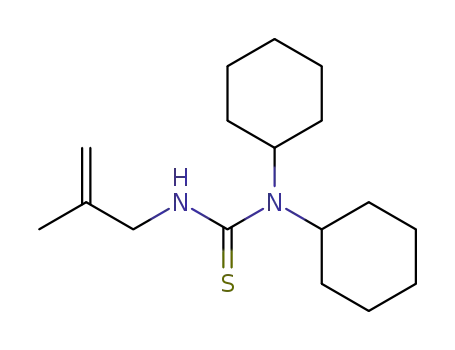 Molecular Structure of 141502-57-0 (Thiourea, N,N-dicyclohexyl-N'-(2-methyl-2-propenyl)-)