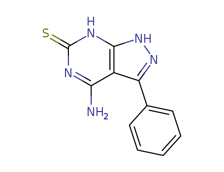 6H-Pyrazolo[3,4-d]pyrimidine-6-thione, 4-amino-1,5-dihydro-3-phenyl-