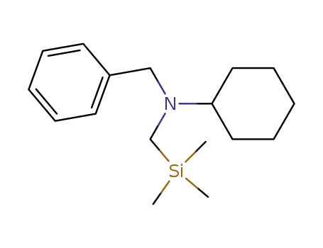 Molecular Structure of 111267-96-0 (Benzenemethanamine, N-cyclohexyl-N-[(trimethylsilyl)methyl]-)