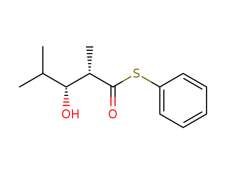 Molecular Structure of 121788-81-6 (Pentanethioic acid, 3-hydroxy-2,4-dimethyl-, S-phenyl ester, (2S,3R)-)