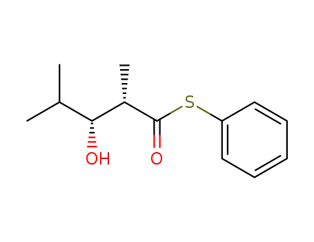 Molecular Structure of 121788-81-6 (Pentanethioic acid, 3-hydroxy-2,4-dimethyl-, S-phenyl ester, (2S,3R)-)