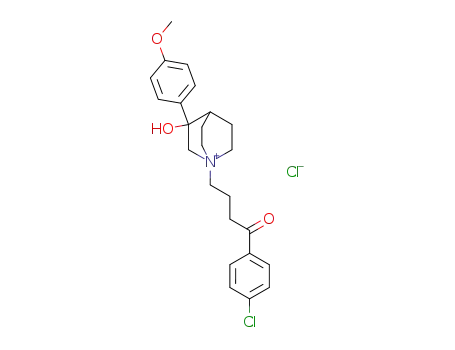 3-p-Methoxyphenyl-3-hydroxy-N-(4'-p-chlorophenyl-4'-oxobutyl)quinuclidinium Chloride