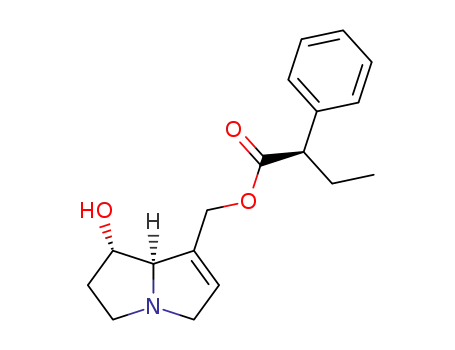 Molecular Structure of 114489-06-4 (9-O-<(R)-2-phenylbutyryl>heliotridine)