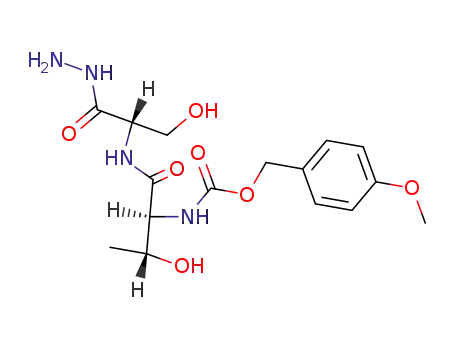 Molecular Structure of 68168-70-7 (L-Serine, N-[N-[[(4-methoxyphenyl)methoxy]carbonyl]-L-threonyl]-,
hydrazide)