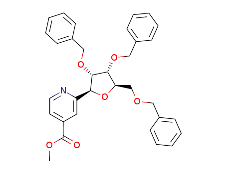 methyl 2-(2',3',5'-tri-O-benzyl-β-D-ribofuranosyl)isonicotinate