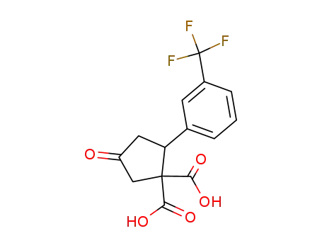 4-Oxo-2-(3-trifluoromethyl-phenyl)-cyclopentane-1,1-dicarboxylic acid