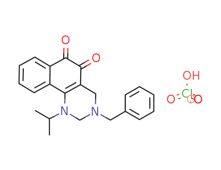 3-Benzyl-1,2,3,4,5,6-hexahydro-1-(1-methylethyl)-5,6-dioxo-benzo<h>-3-chinazolinium-perchlorat