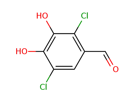 Molecular Structure of 152354-09-1 (Benzaldehyde, 2,5-dichloro-3,4-dihydroxy- (9CI))