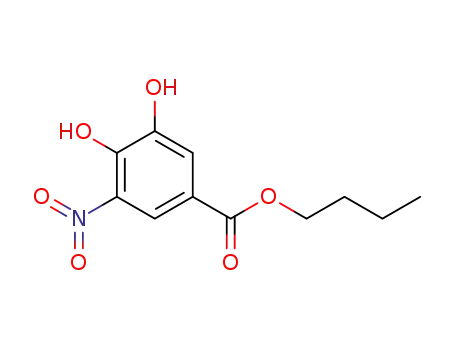 Molecular Structure of 125629-02-9 (butyl 3,4-dihydroxy-5-nitrobenzoate)