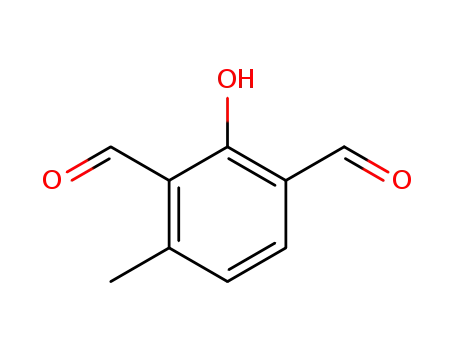 Molecular Structure of 5186-35-6 (1,3-Benzenedicarboxaldehyde, 2-hydroxy-4-methyl-)