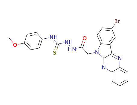 6H-Indolo[2,3-b]quinoxaline-6-aceticacid, 9-bromo-, 2-[[(4-methoxyphenyl)amino]thioxomethyl]hydrazide
