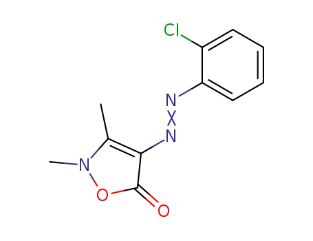 Molecular Structure of 1627-92-5 (2,3-dimethyl-4-(o-chlorophenylazo)isoxazol-5-one)