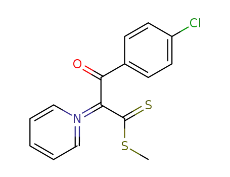 Pyridinium, 1-(4-chlorobenzoyl)-2-(methylthio)-2-thioxoethylide