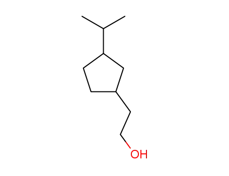 Molecular Structure of 131172-17-3 (Cyclopentaneethanol, 3-(1-methylethyl)- (9CI))