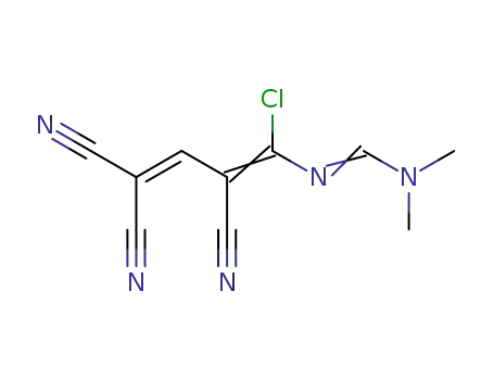 Molecular Structure of 51767-89-6 (4-chloro-7-methyl-5,7-diaza-1,3,5-octatriene-1,1,3-tricarbonitrile)