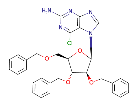 2-Amino-6-chloro-7-(2,3,5-tri-O-benzyl-β-D-arabinofuranosyl)purine