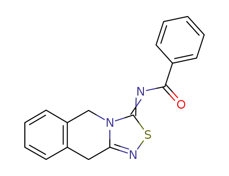 5,10-Dihydro-3-benzoylimino-3H-<1,2,4>thiadiazolo<4,3-b>isoquinoline