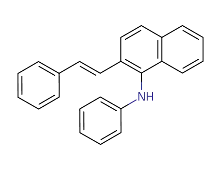 Molecular Structure of 64345-71-7 (1-Naphthalenamine, N-phenyl-2-(2-phenylethenyl)-, (E)-)