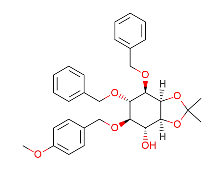 (3aS,4R,5R,6S,7R,7aR)-6,7-Bis-benzyloxy-5-(4-methoxy-benzyloxy)-2,2-dimethyl-hexahydro-benzo[1,3]dioxol-4-ol