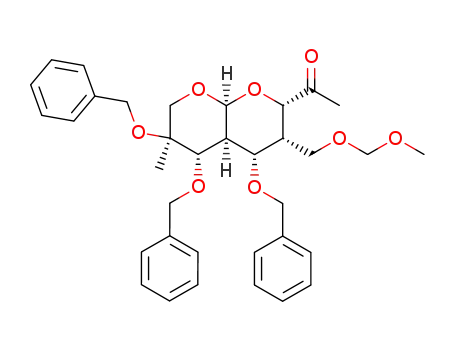 2,3,5-tri-O-benzyl-4,6,9-trideoxy-4-C-(1'-formyl)-(1'S)-6-C-(1-methoxymethoxymethyl)-2-C-methyl-8-ulo-D-talo-L-threo-1,1':1',7-bipyranoside-nonitol