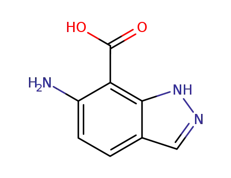 Molecular Structure of 73907-95-6 (6-Amino-1H-indazole-7-carboxylic acid)