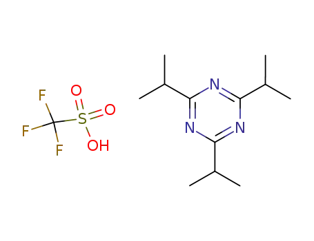 Molecular Structure of 86774-69-8 (1H-2,4,6-tri-isopropyl-1,3,5-triazinium triflate)