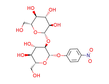 Molecular Structure of 16790-33-3 (4-Nitrophenyl2-O-(b-D-glucopyranosyl)-b-D-glucopyranoside)