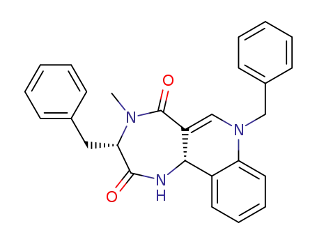 (3S,11bS) 3,7-Dibenzyl-3,4,7,11b-tetrahydro-4-methyl-2H-1,4-diazepino<6,5-c>chinolin-2,5(1H)-dion