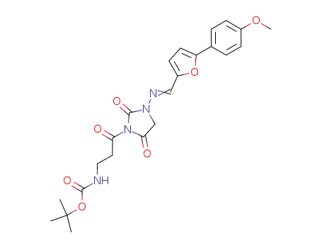 (3-{3-[5-(4-methoxy-phenyl)-furan-2-ylmethyleneamino]-2,5-dioxo-imidazolidin-1-yl}-3-oxo-propyl)-carbamic acid <i>tert</i>-butyl ester