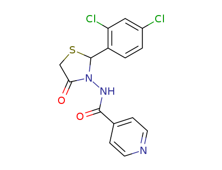 4-Pyridinecarboxamide, N-[2-(2,4-dichlorophenyl)-4-oxo-3-thiazolidinyl]-
