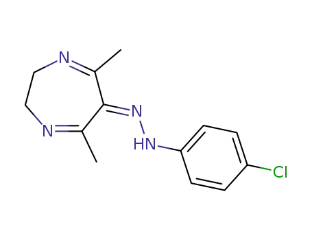6H-1,4-Diazepin-6-one, 2,3-dihydro-5,7-dimethyl-,
(4-chlorophenyl)hydrazone