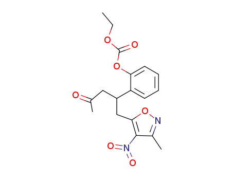 Carbonic acid, ethyl
2-[1-[(3-methyl-4-nitro-5-isoxazolyl)methyl]-3-oxobutyl]phenyl ester