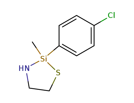 Molecular Structure of 84260-43-5 (1-Thia-3-aza-2-silacyclopentane, 2-(p-chlorophenyl)-2-methyl-)