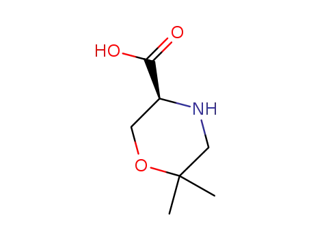 Molecular Structure of 783349-44-0 (3-Morpholinecarboxylicacid,6,6-dimethyl-,(3S)-(9CI))