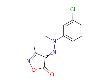 Molecular Structure of 1627-86-7 (4-(N-methyl-m-chlorophenylhydrazono)-3-methylisoxazol-5-one)
