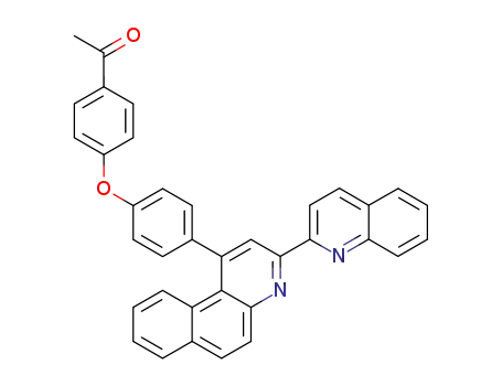 Molecular Structure of 88121-76-0 (Ethanone, 1-[4-[4-[3-(2-quinolinyl)benzo[f]quinolin-1-yl]phenoxy]phenyl]-)