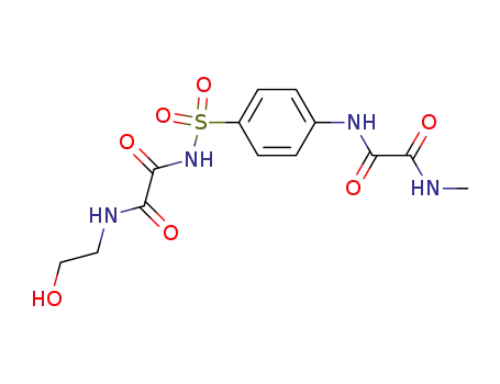 Molecular Structure of 81717-33-1 (Ethanediamide,N-[4-[[[[(2-hydroxyethyl)amino]oxoacetyl]amino]sulfonyl]phenyl]-N'-methyl-(9CI))