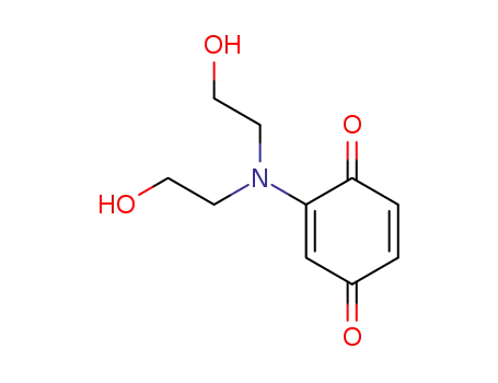 Molecular Structure of 2158-76-1 (2-(bis(2-hydroxyethyl)amino)-1,4-benzoquinone)